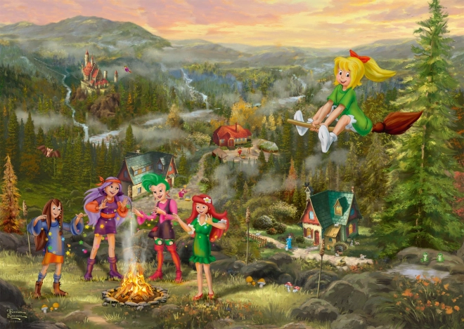 Schmidt Puzzle Little Witch Bibi: Gathering of Little Witches 1000 Pieces