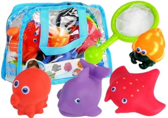 Sea Animal Bath Set with Sieve