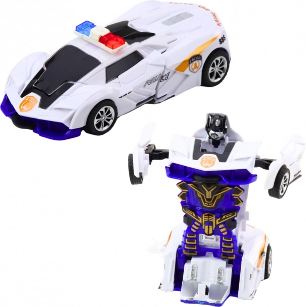 Auto Robot 2-in-1 Sports Police Car