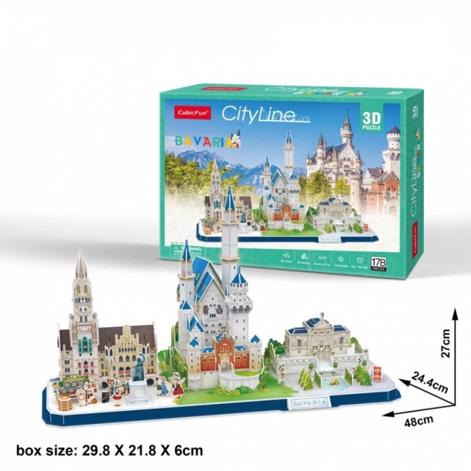 3D City Line Bavaria Puzzle