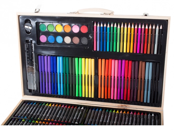 Artistic Painting Kit in Wooden Case - 180 Pieces