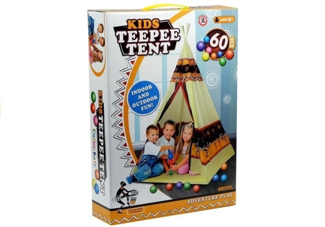 Indian Style Teepee Tent Playhouse with Balls