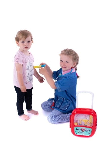 Doctor Play Set With Stethoscope In Wheeled Plastic Case