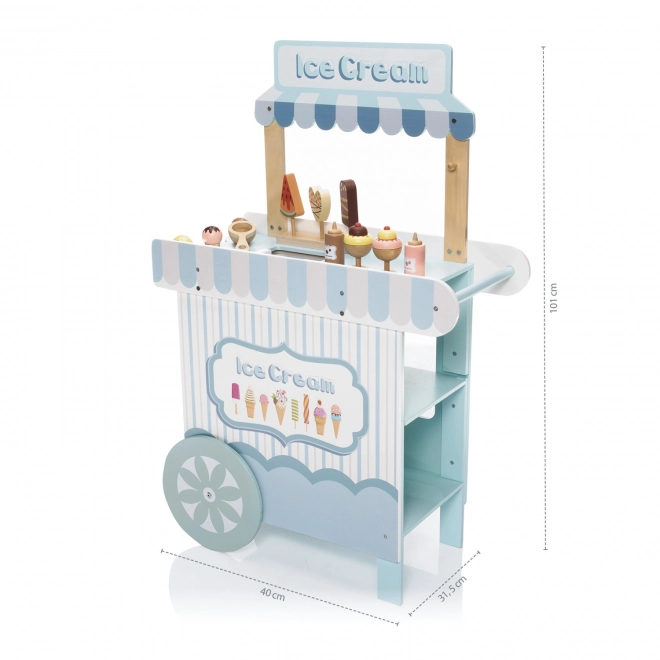 Wooden Ice Cream Stand Set