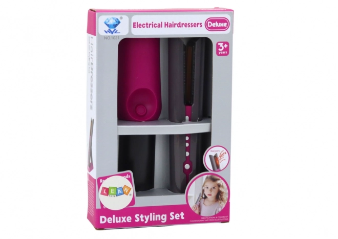 Toy Hair Straightener with Stand and Lights