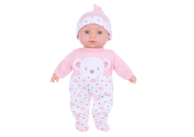 Baby Doll with Pink Pajamas and Bear Hat