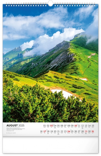 Wall Calendar of Tatra Mountains 2025