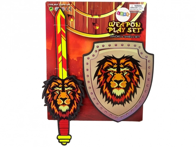 Knight Set Foam EVA Sword and Shield with Lion Design