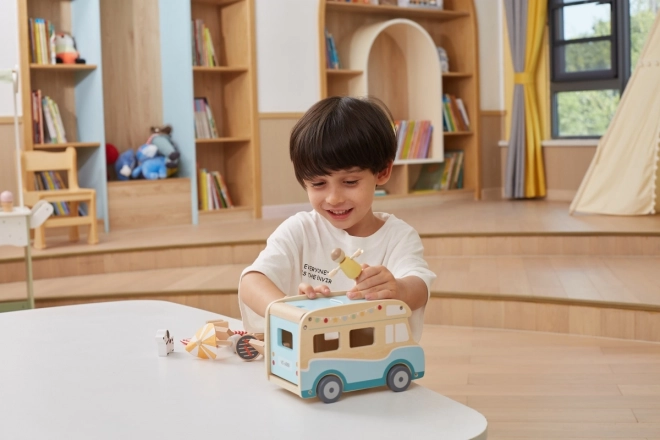 Wooden Camper Van with Accessories