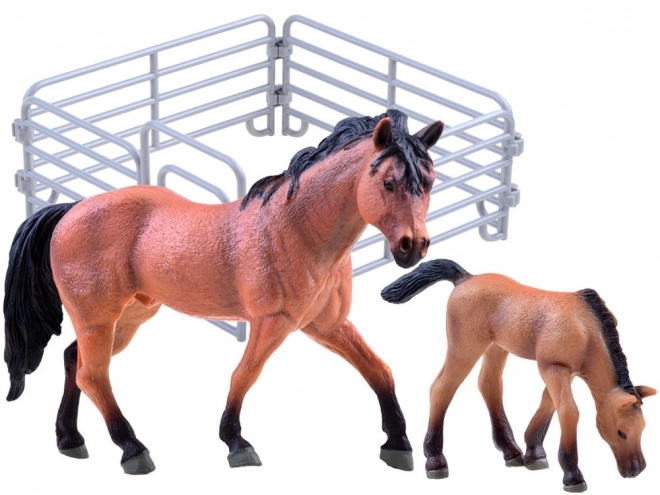 Horse and Foal Figurine Set – D