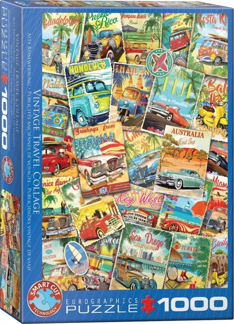 Eurographics Retro Travel Collage Puzzle 1000 Pieces