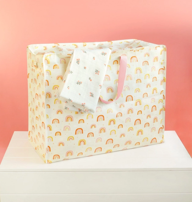 Extra Large Storage Bag with Rainbow Print