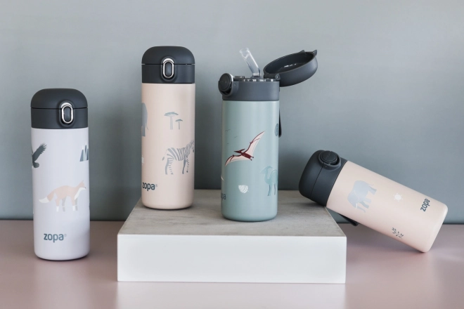 Insulated Water Bottle with Straw 400 ml Mountains