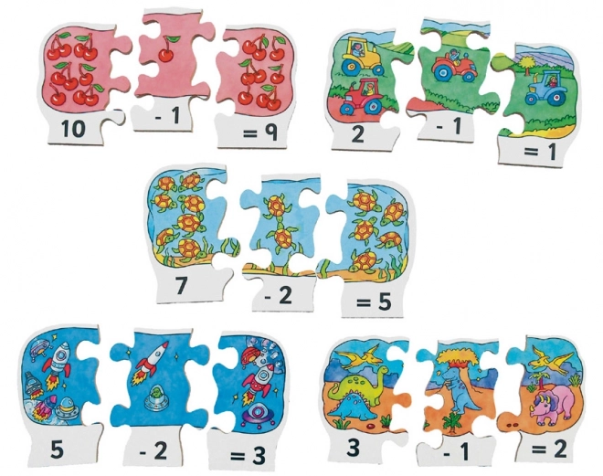 Subtraction Wooden Puzzle 30 Pieces by Just Jigsaws