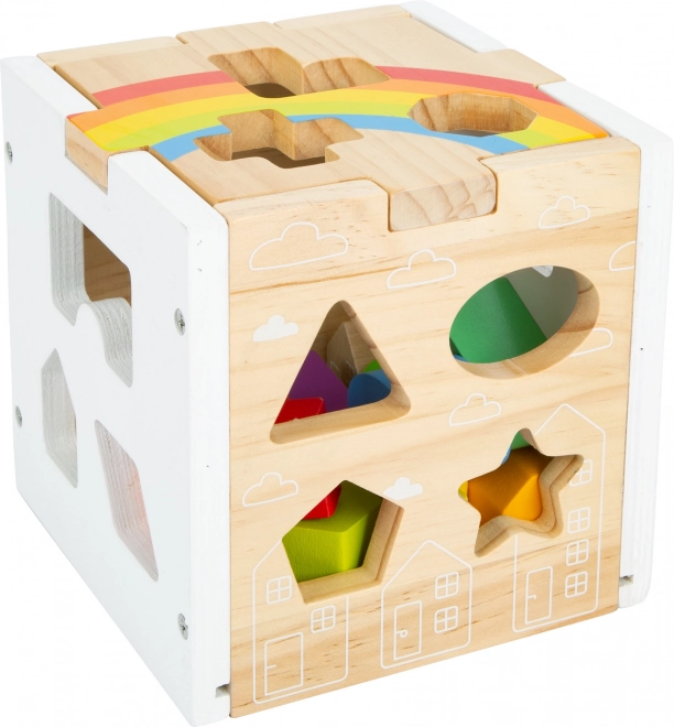 Small Foot Colorful Shape Sorting Cube