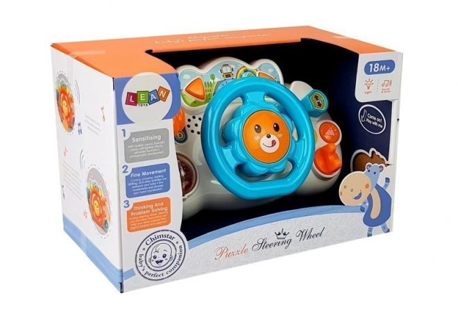 Educational Interactive Steering Wheel Toy for Babies - Blue