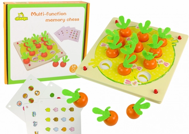 Wooden Carrot Memory Game