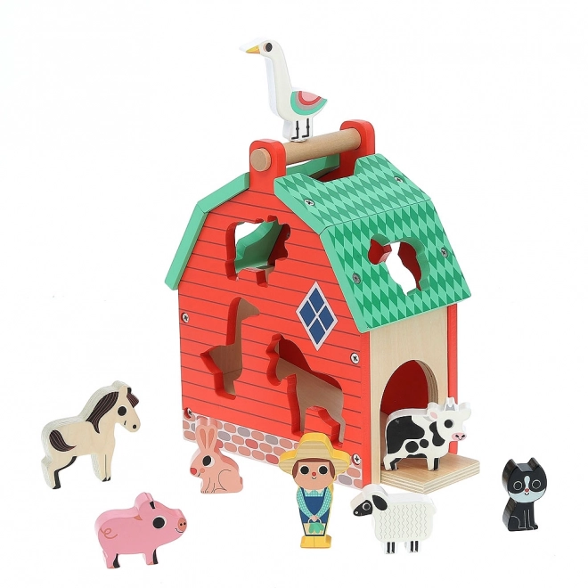 Wooden Farm Animal Sorter by Vilac