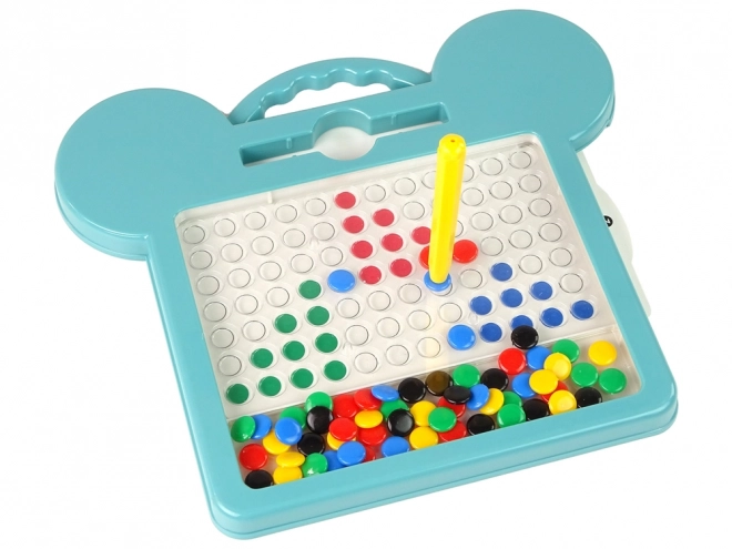 Magnetic Drawing Board with Shapes and Beads