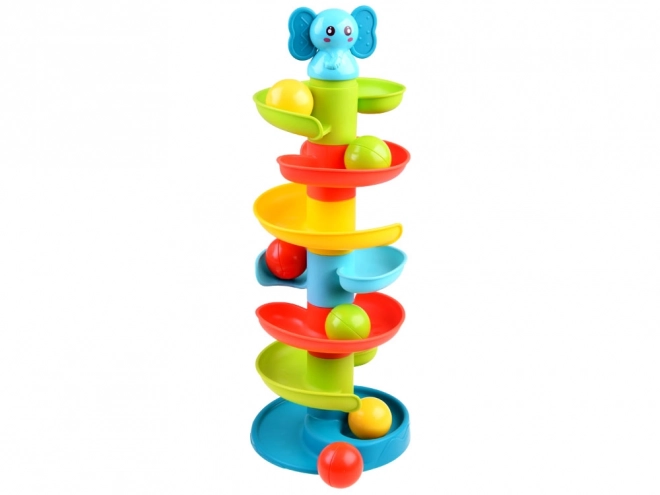 Colorful Elephant Ball Track Pyramid