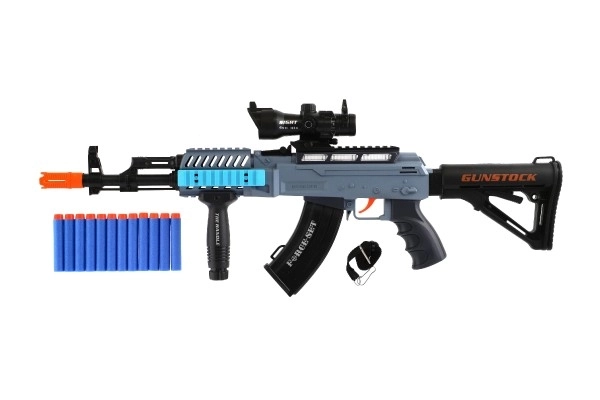 Toy Assault Rifle with Foam Darts and Light-up Sound Effects