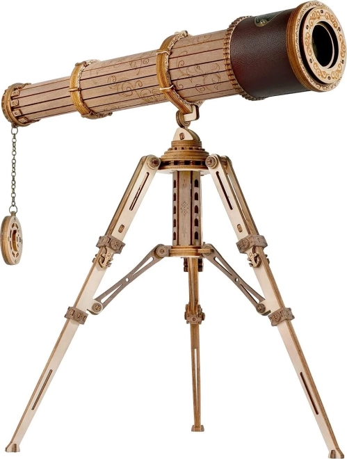 Robotic 3D Wooden Mechanical Puzzle Pirate Telescope