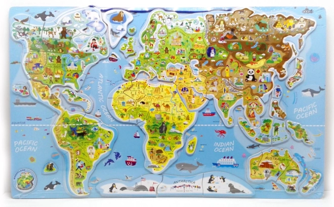 World Map Educational Board 2-in-1