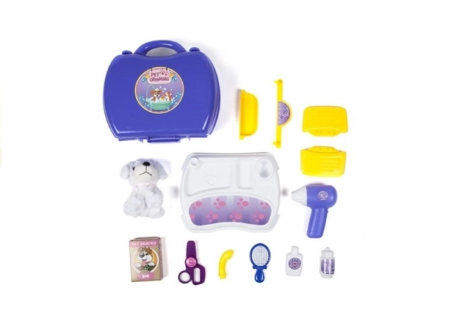 Dog Grooming Kit in a Suitcase