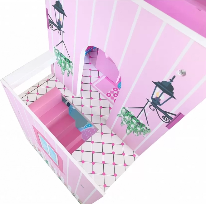 Wooden Dollhouse Pink by FreeON