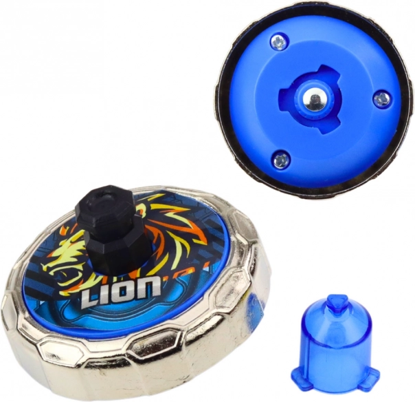 Set with Launcher and Flying Disc Blue Lion