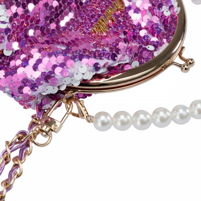 Sequin Purse with Beaded Strap