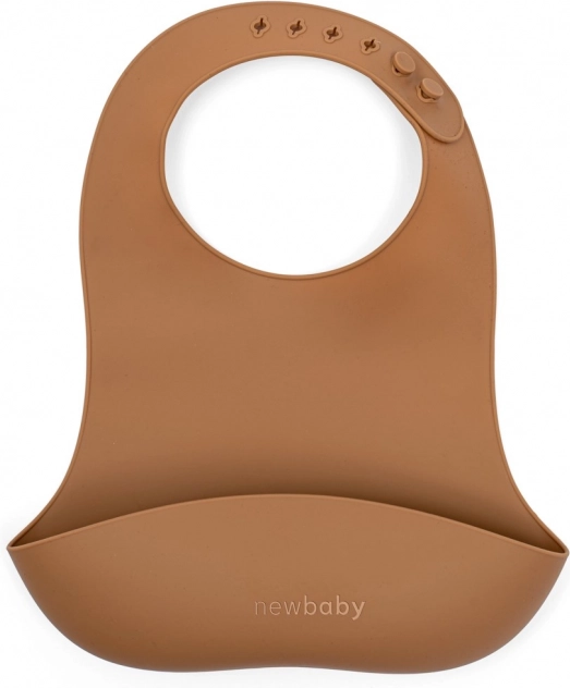 Silikonski slinček New Baby rjav