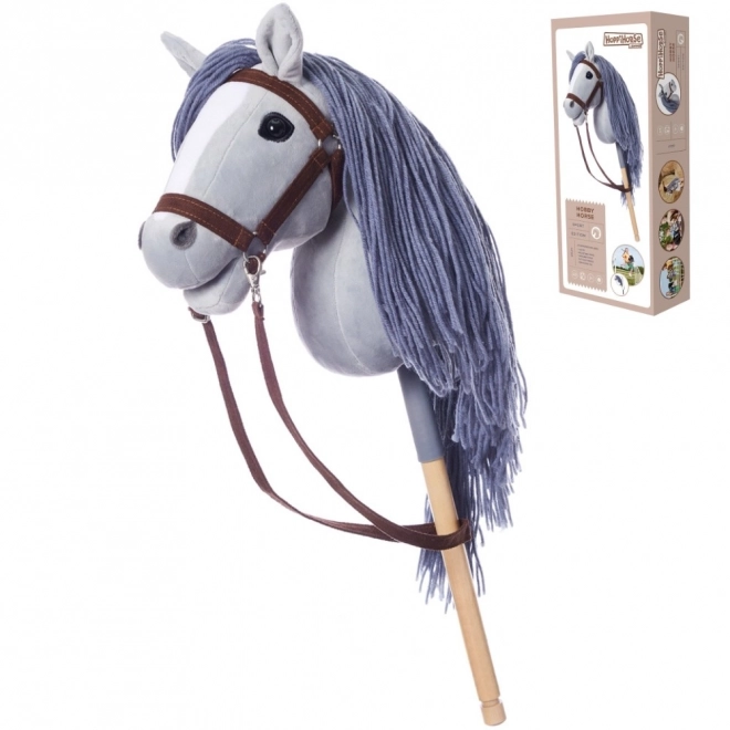 Hobby Horse Stick Toy Grey