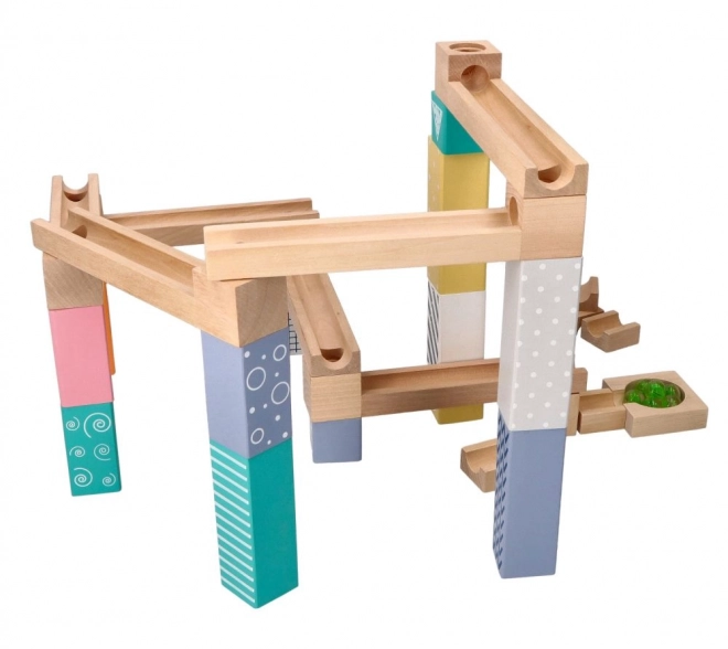 Wooden Pastel Ball Track Set