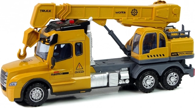 Ferngesteuertes gelbes Kran-LKW mit Geräuschen