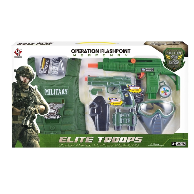 Military Play Set with Accessories and Sound