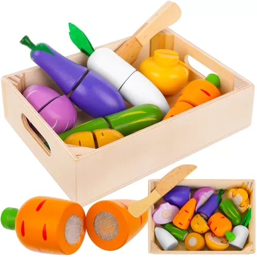 Wooden Fruits and Vegetables Cutting Set