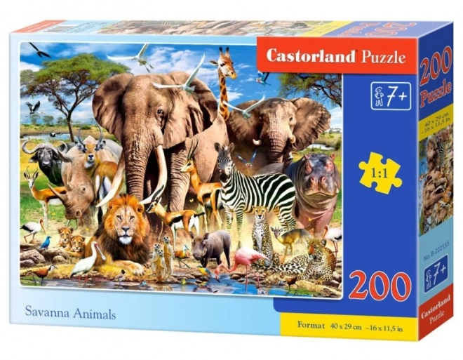 Savanna Animals Jigsaw Puzzle 200 Pieces