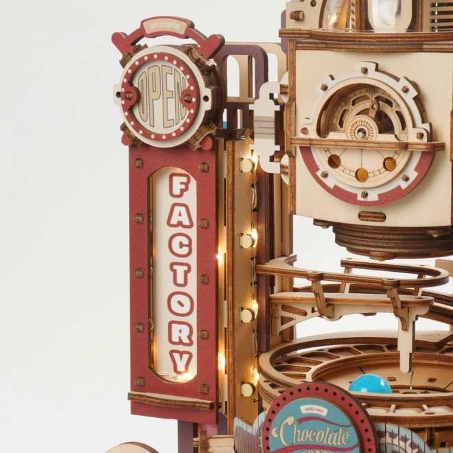 Rokr Chocolate Factory Marble Run with LED Lights