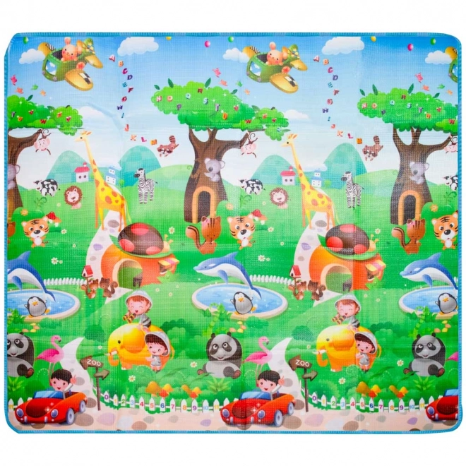 Educational Foam Play Mat Foldable Double-Sided Ocean World 190 x 170 cm