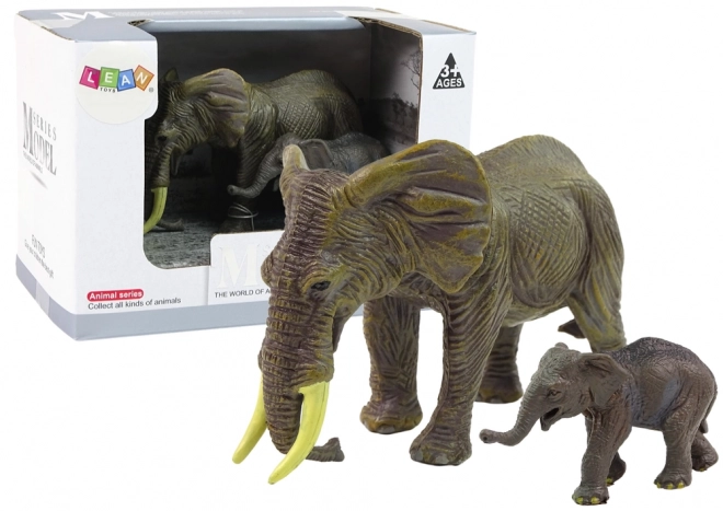 Elephant and Calf Figurine Set from Animal World