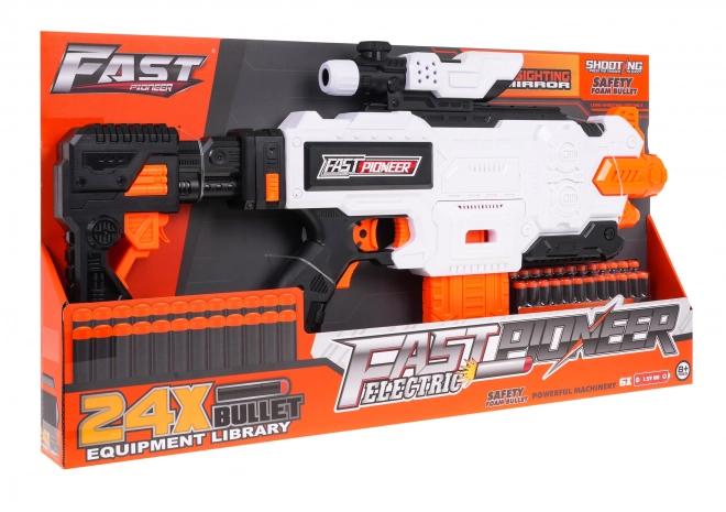 Fast Pioneer White Semi-Automatic Toy Gun