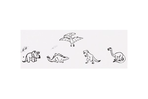 Wooden Dinosaur Stamps with Ink Pad