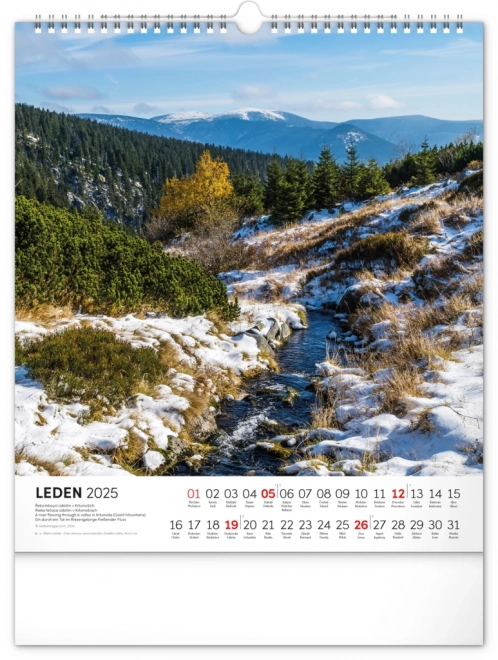 Wall Calendar Tour of Czech Landscapes 2025