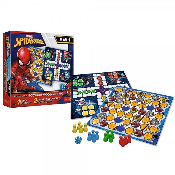 Board Game Set 2-in-1 Ludo, Snakes and Ladders Spider-Man