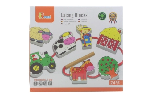 Wooden Farm Lacing Set