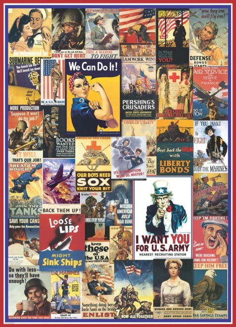 Eurographics World War Posters Puzzle 1000 Pieces