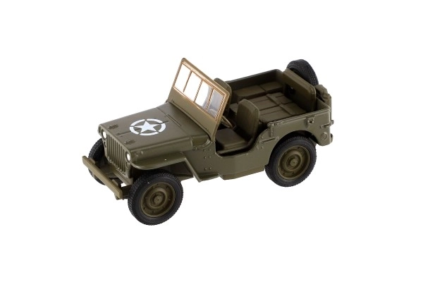 Auto Welly Jeep 1941 Willys MB Geländewagen Militär Kunststoff/Metall 10cm Rückzügeffekt