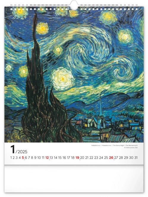 Wall Calendar Vincent van Gogh 2025