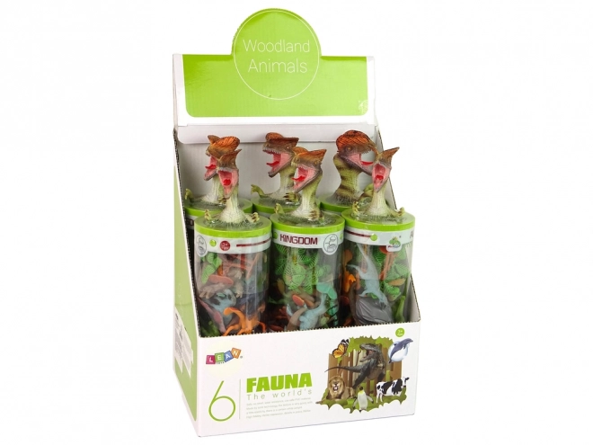 Állat Dinoszaurusz Figura Készlet 12 db. Tartozékok a tubusban